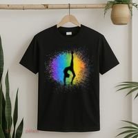 Gymnastics Rainbow Colors Acrobatic Acro Gymnast T-Shirt thumb 2