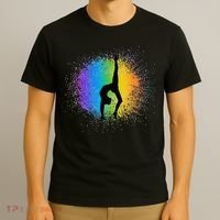 Gymnastics Rainbow Colors Acrobatic Acro Gymnast T-Shirt thumb 3