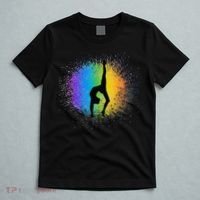 Gymnastics Rainbow Colors Acrobatic Acro Gymnast T-Shirt thumb 5