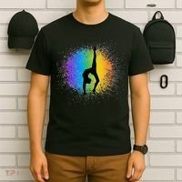 Gymnastics Rainbow Colors Acrobatic Acro Gymnast T-Shirt thumb 6