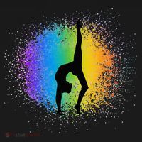 Gymnastics Rainbow Colors Acrobatic Acro Gymnast T-Shirt thumb 7