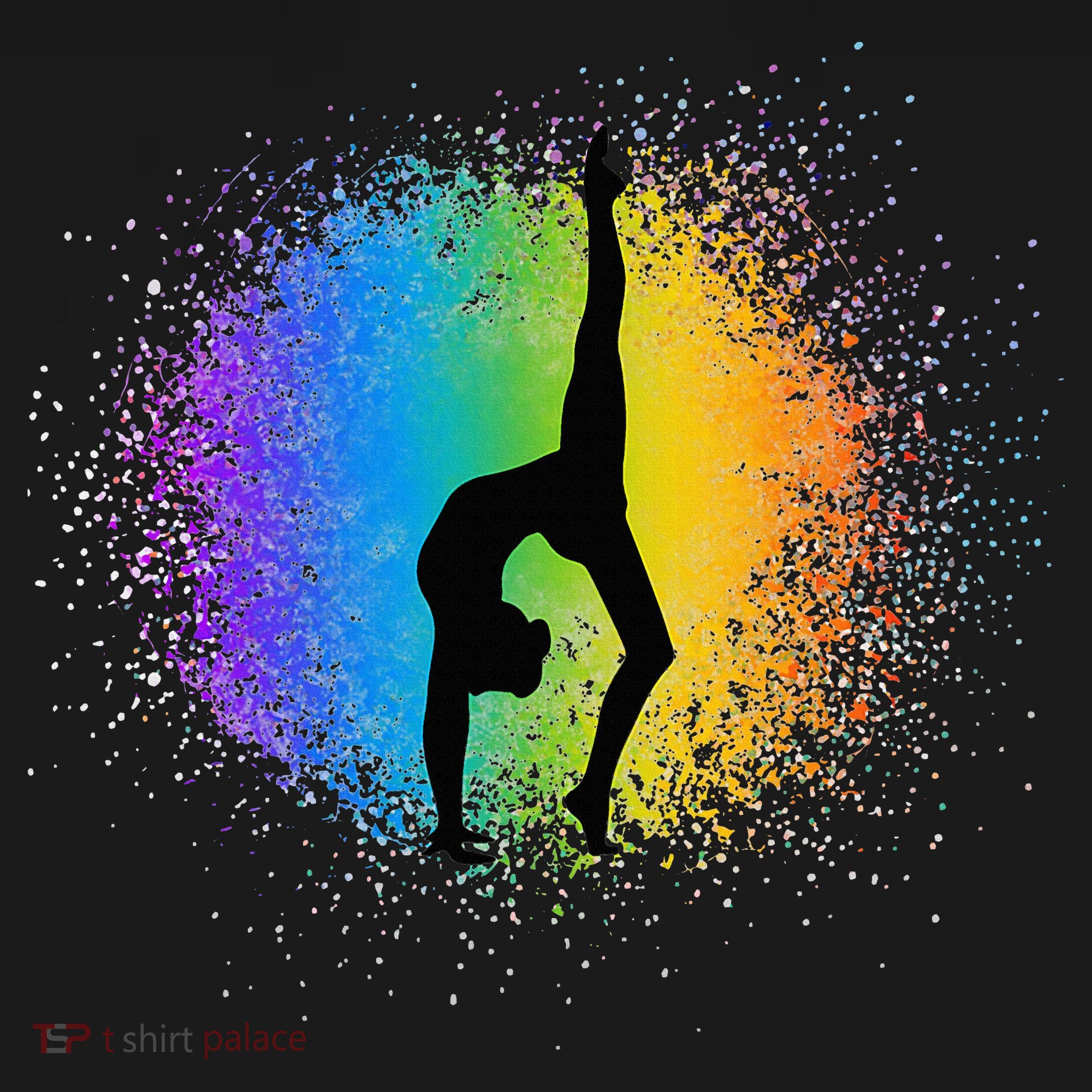 Gymnastics Rainbow Colors Acrobatic Acro Gymnast T-Shirt