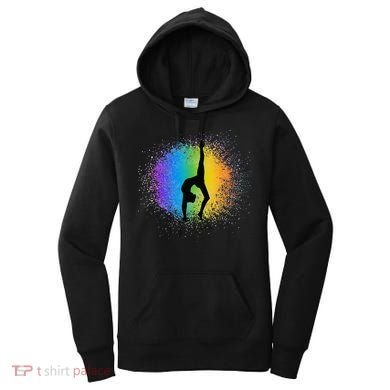 Gymnastics Rainbow Colors Acrobatic Acro Gymnast Women's Hoodie