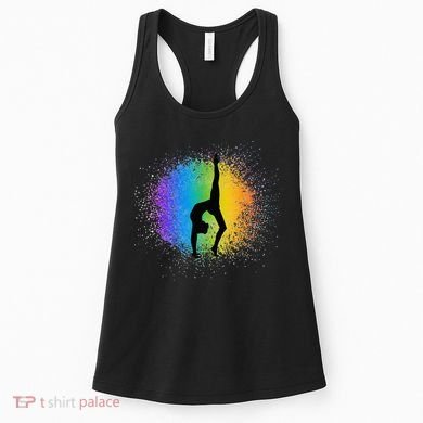 Gymnastics Rainbow Colors Acrobatic Acro Gymnast Women's Tank Top
