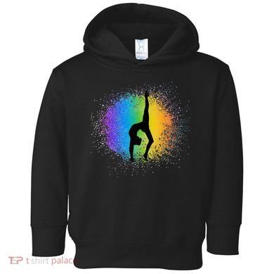 Gymnastics Rainbow Colors Acrobatic Acro Gymnast Toddler Hoodie