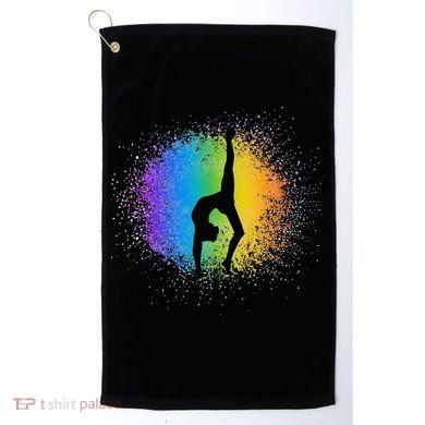 Gymnastics Rainbow Colors Acrobatic Acro Gymnast Golf Towel