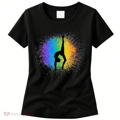 Gymnastics Rainbow Colors Acrobatic Acro Gymnast Women's T-Shirt