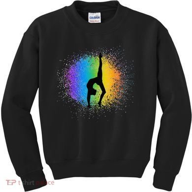 Gymnastics Rainbow Colors Acrobatic Acro Gymnast Kids Sweatshirt