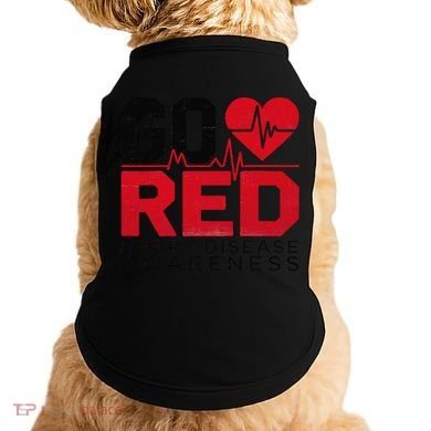 Go Red Chd Heart Disease Month Awareness Doggie Tank