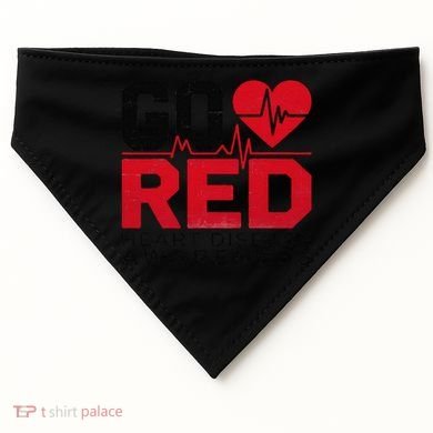 Go Red Chd Heart Disease Month Awareness USA-Made Doggie Bandana