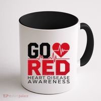 Go Red Chd Heart Disease Month Awareness Coffee Mug thumb 1
