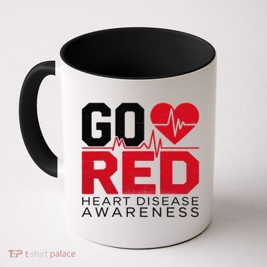 Go Red Chd Heart Disease Month Awareness Coffee Mug
