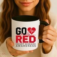 Go Red Chd Heart Disease Month Awareness Coffee Mug thumb 3
