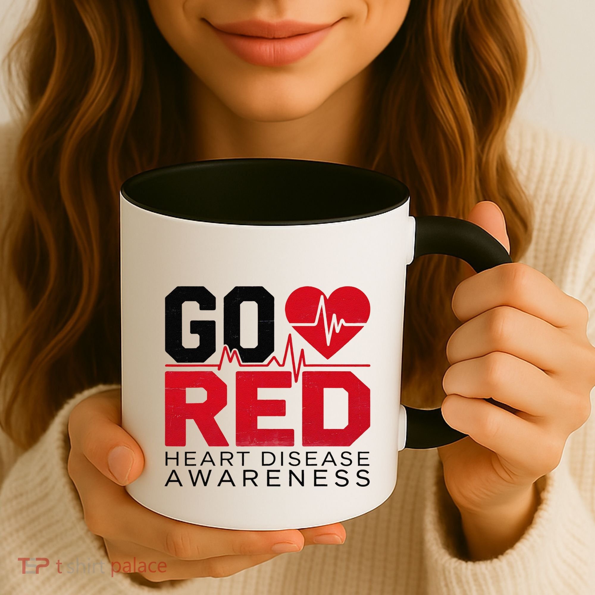 Go Red Chd Heart Disease Month Awareness Coffee Mug