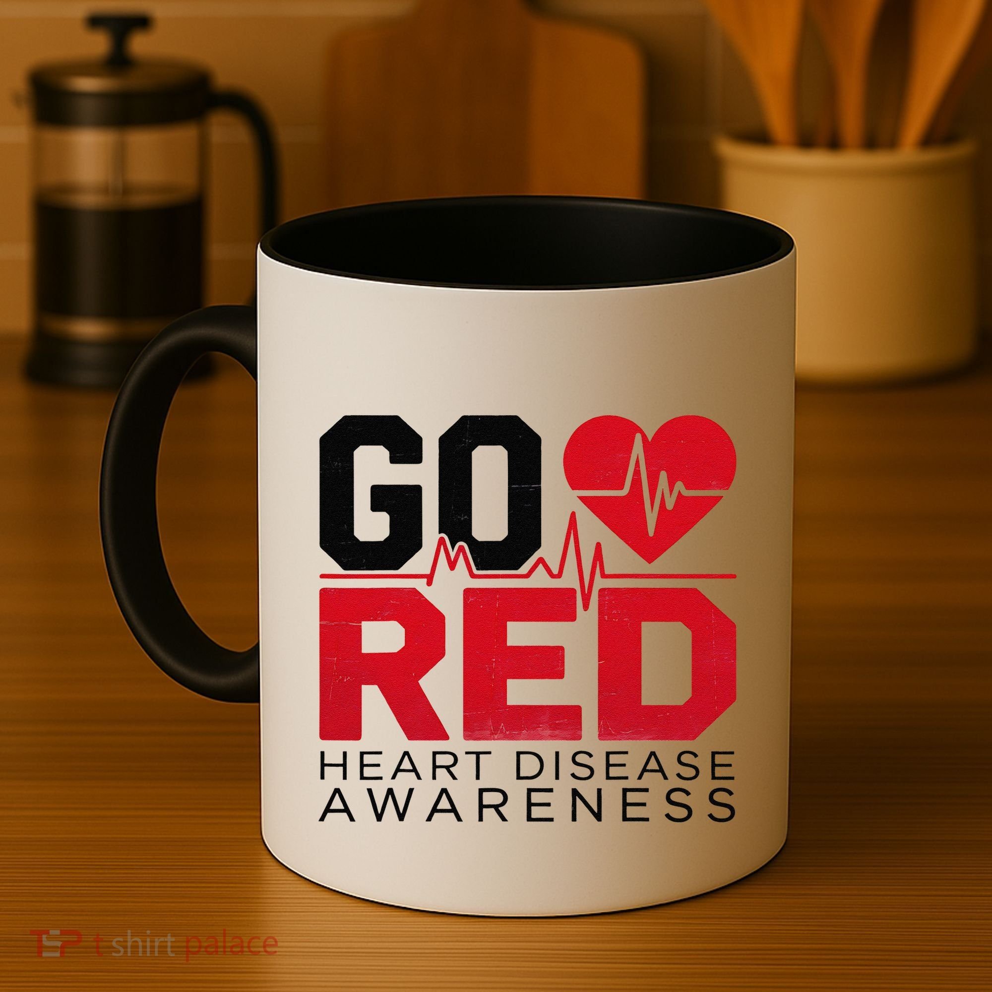 Go Red Chd Heart Disease Month Awareness Coffee Mug