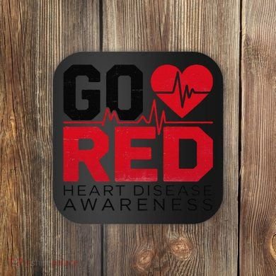 Go Red Chd Heart Disease Month Awareness Coaster