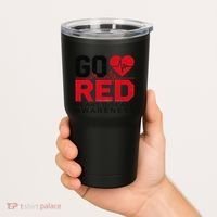 Go Red Chd Heart Disease Month Awareness Tumbler thumb 2