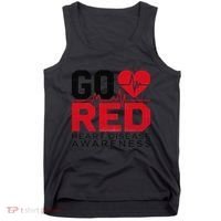 Go Red Chd Heart Disease Month Awareness Tank Top thumb 0