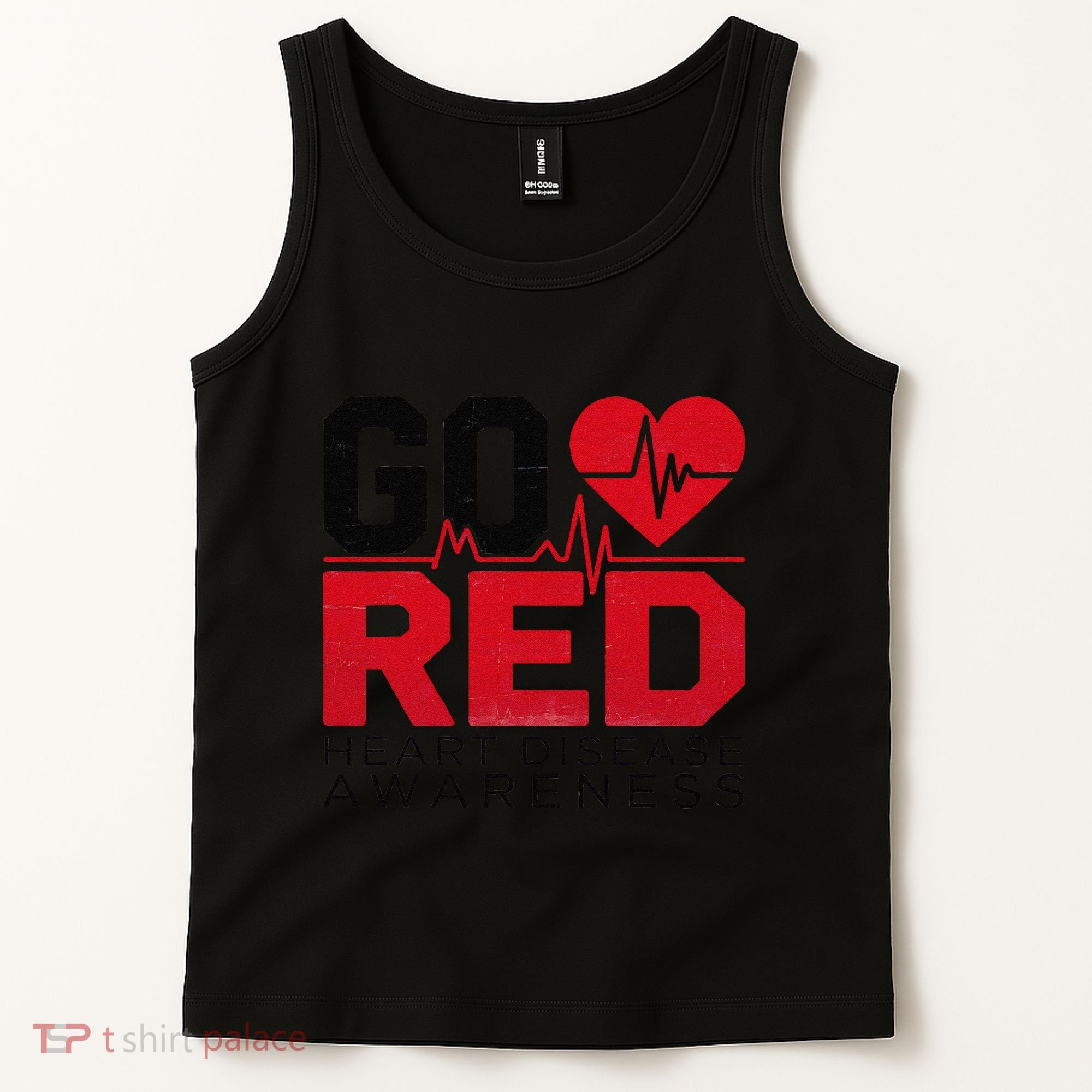 Go Red Chd Heart Disease Month Awareness Tank Top