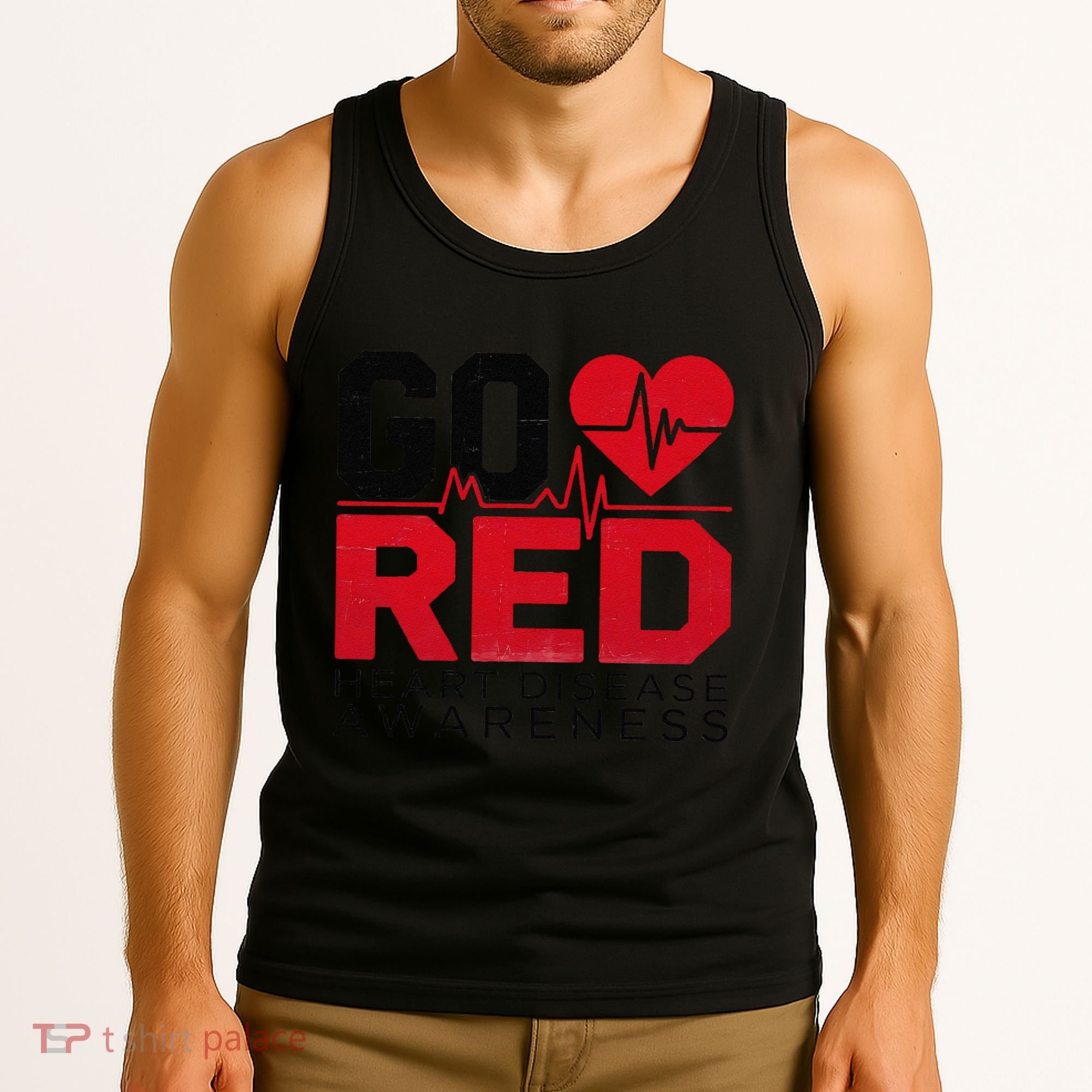 Go Red Chd Heart Disease Month Awareness Tank Top