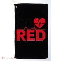 Go Red Chd Heart Disease Month Awareness Golf Towel thumb 0