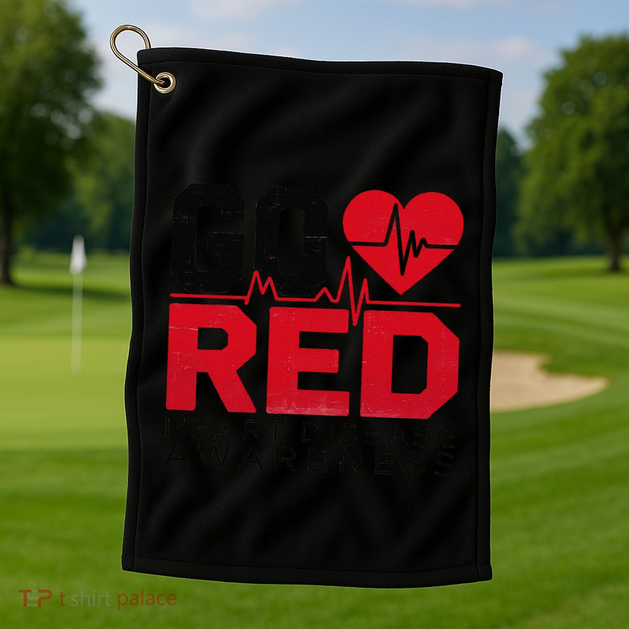 Go Red Chd Heart Disease Month Awareness Golf Towel