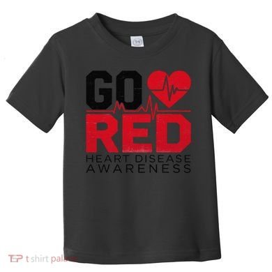 Go Red Chd Heart Disease Month Awareness Toddler T-Shirt