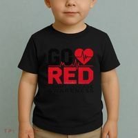 Go Red Chd Heart Disease Month Awareness Toddler T-Shirt thumb 2
