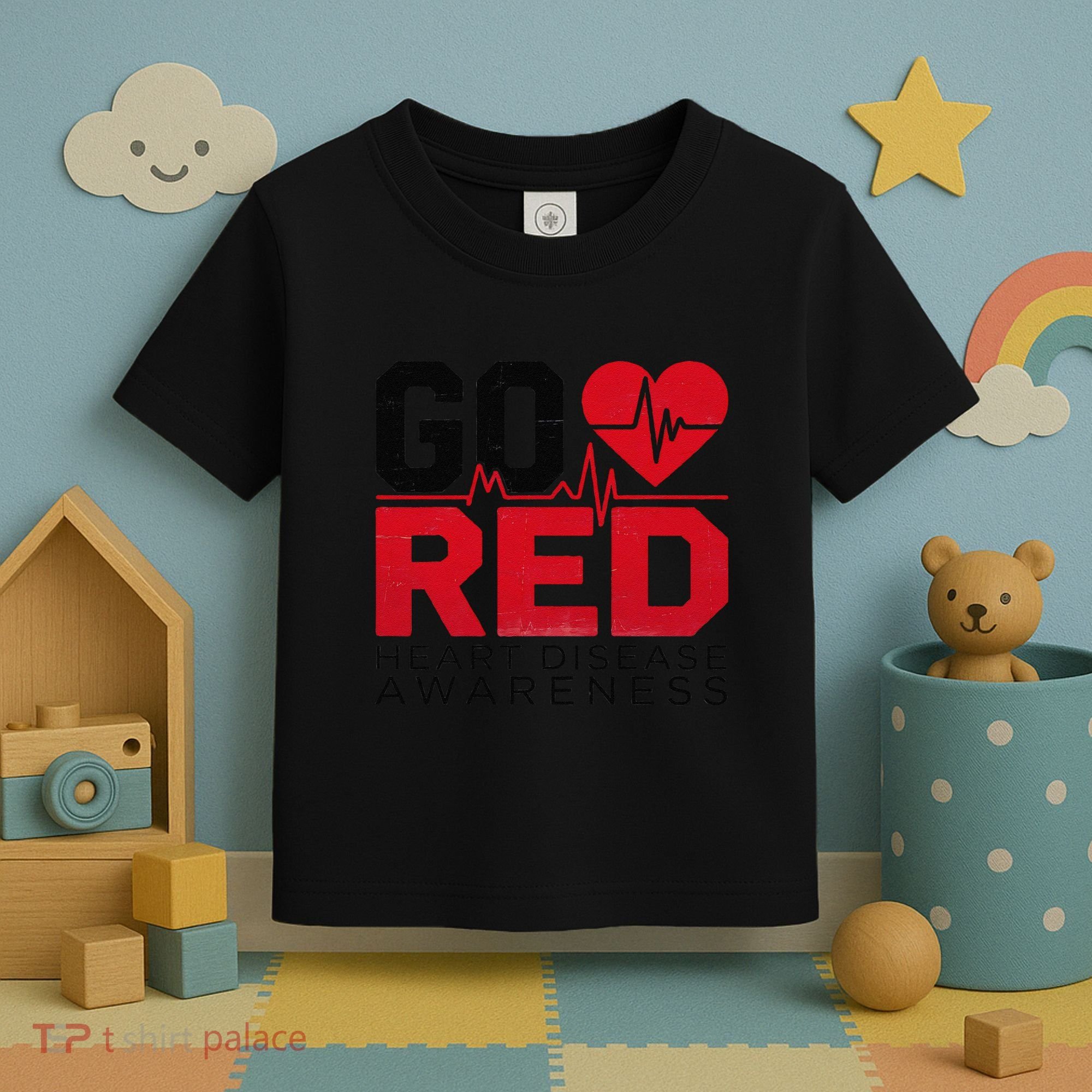 Go Red Chd Heart Disease Month Awareness Toddler T-Shirt