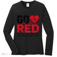 Go Red Chd Heart Disease Month Awareness Women's Long Sleeve Shirt thumb 0