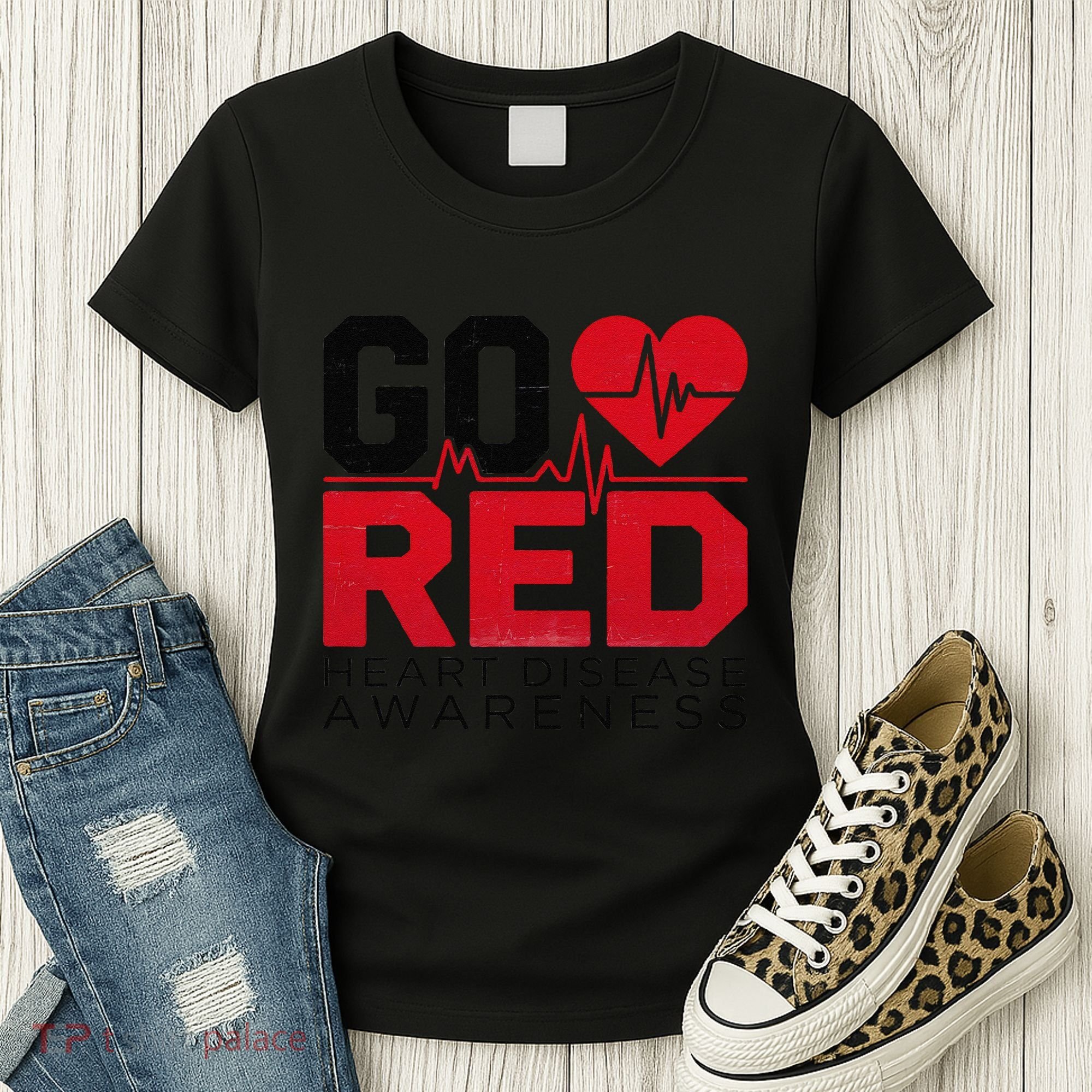 Go Red Chd Heart Disease Month Awareness Women's T-Shirt