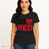Go Red Chd Heart Disease Month Awareness Women's T-Shirt thumb 4
