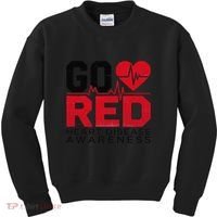 Go Red Chd Heart Disease Month Awareness Kids Sweatshirt thumb 0