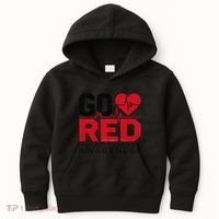 Go Red Chd Heart Disease Month Awareness Kids Hoodie thumb 0