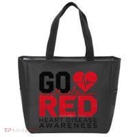 Go Red Chd Heart Disease Month Awareness Tote Bag thumb 0