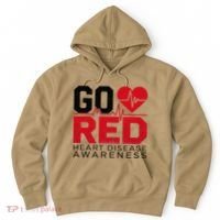Go Red Chd Heart Disease Month Awareness Hoodie thumb 0
