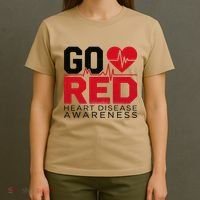 Go Red Chd Heart Disease Month Awareness T-Shirt thumb 4