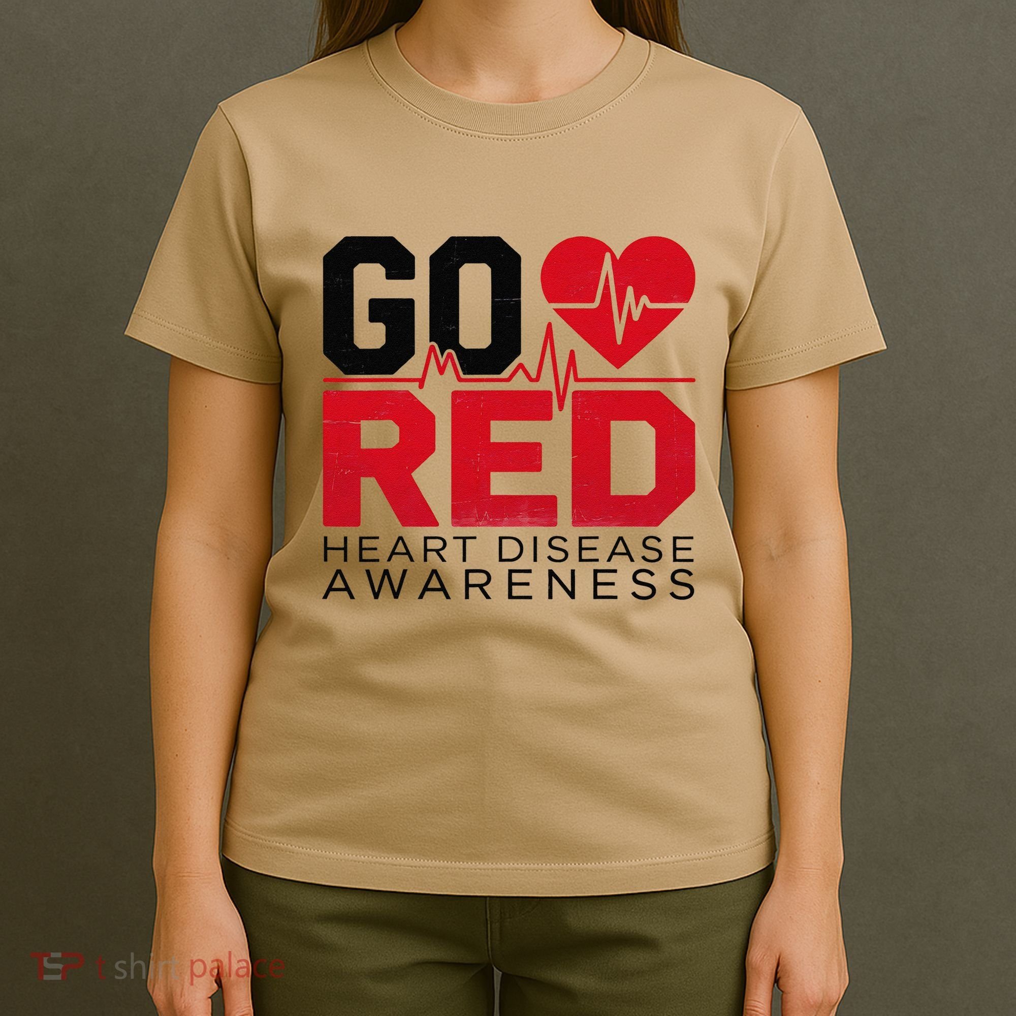 Go Red Chd Heart Disease Month Awareness T-Shirt