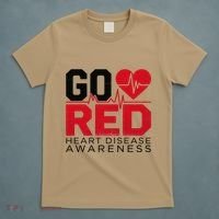 Go Red Chd Heart Disease Month Awareness T-Shirt thumb 5