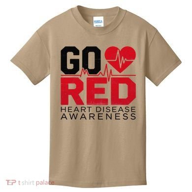 Go Red Chd Heart Disease Month Awareness Kids T-Shirt