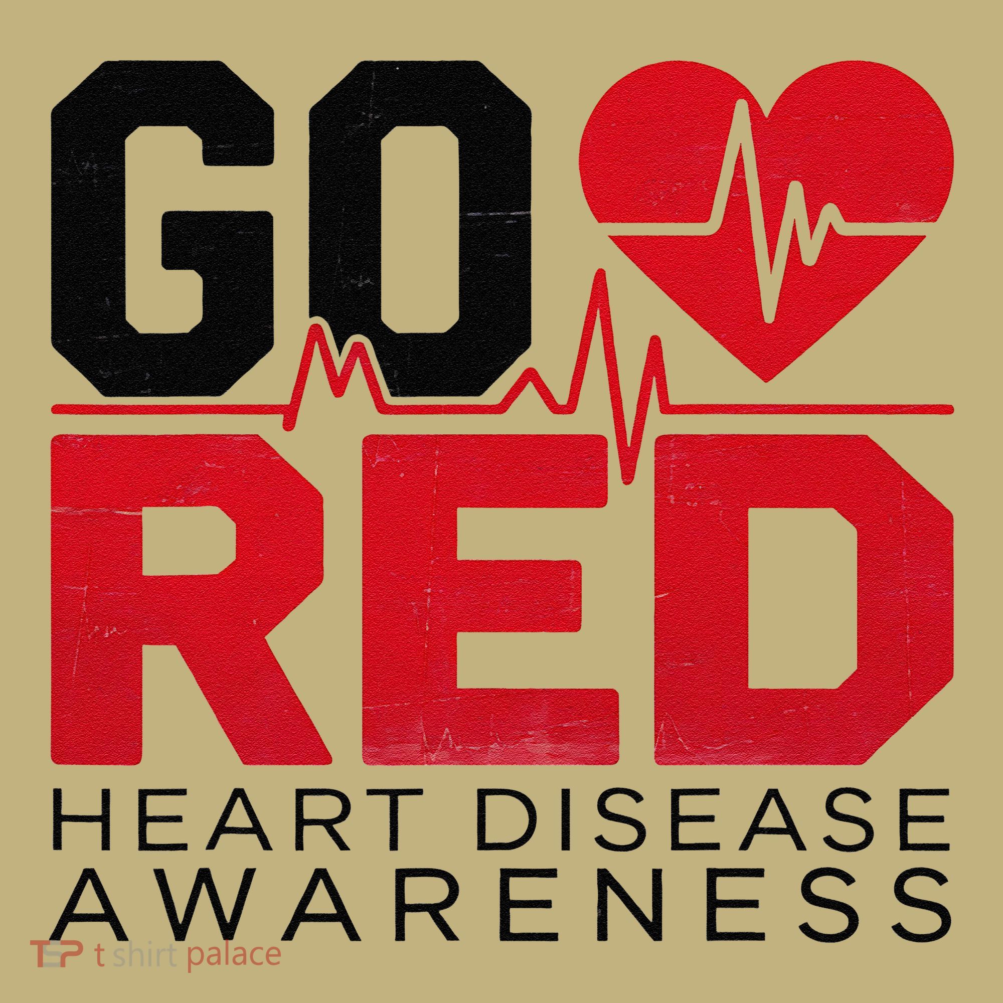 Go Red Chd Heart Disease Month Awareness Kids T-Shirt
