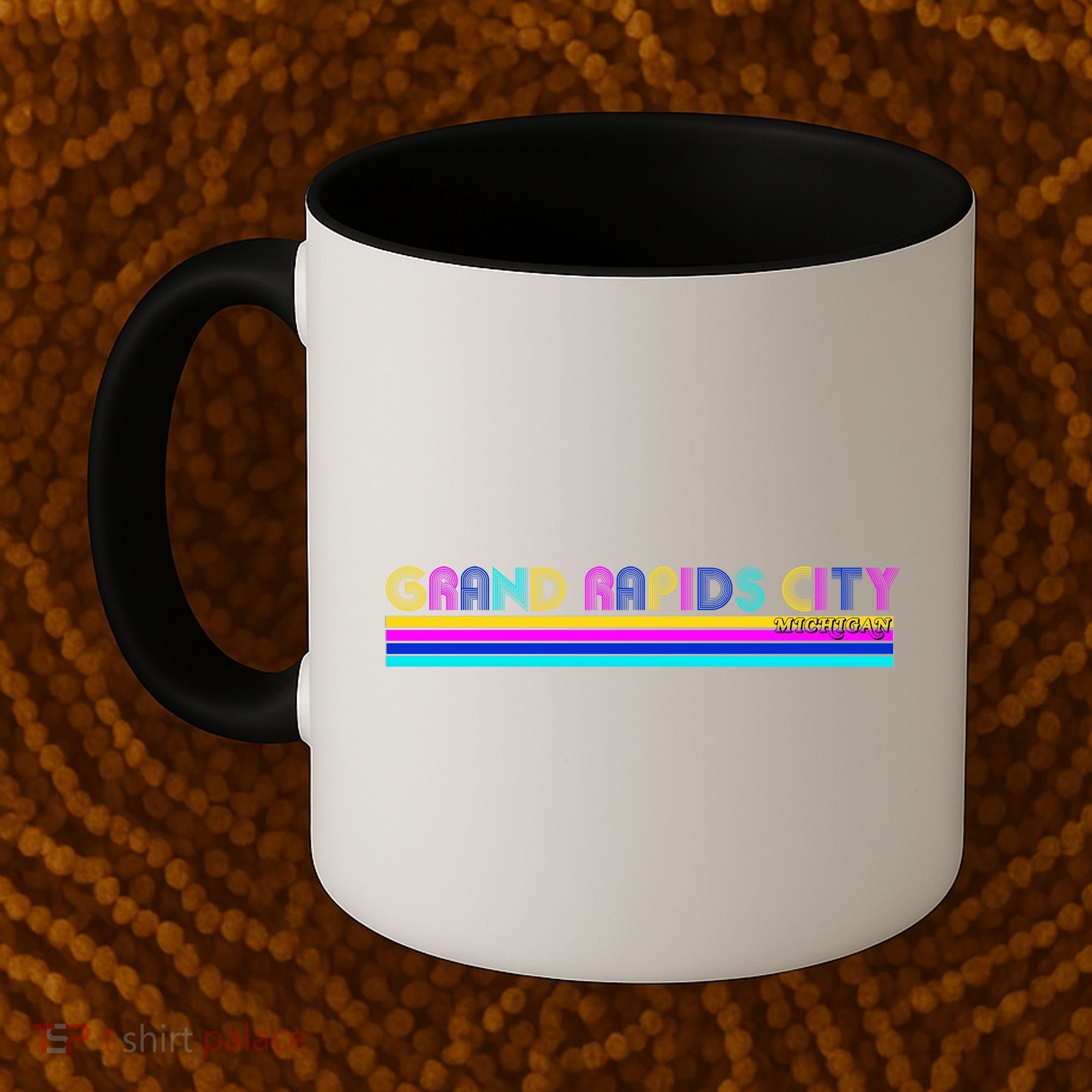 Grand Rapids City Michigan Retro Logo Coffee Mug
