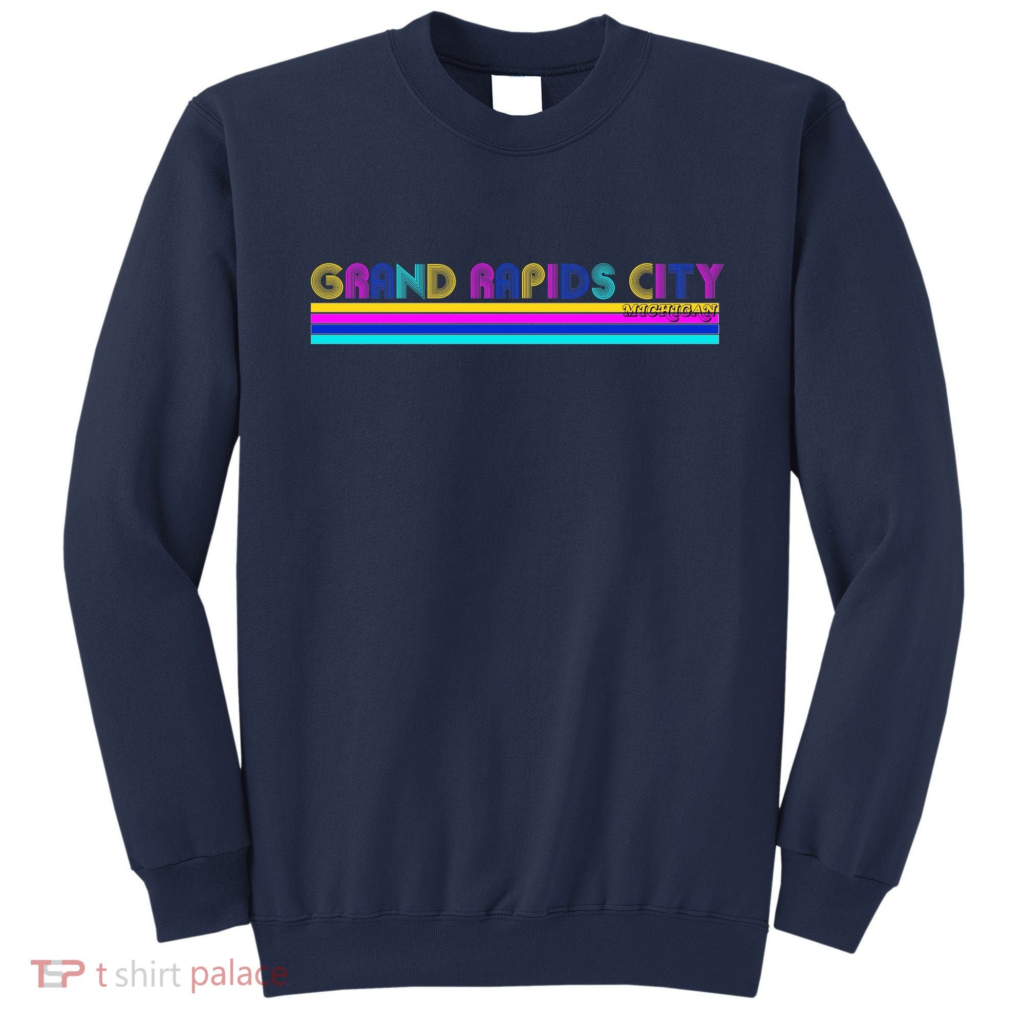 Grand Rapids City Michigan Retro Logo Sweatshirt