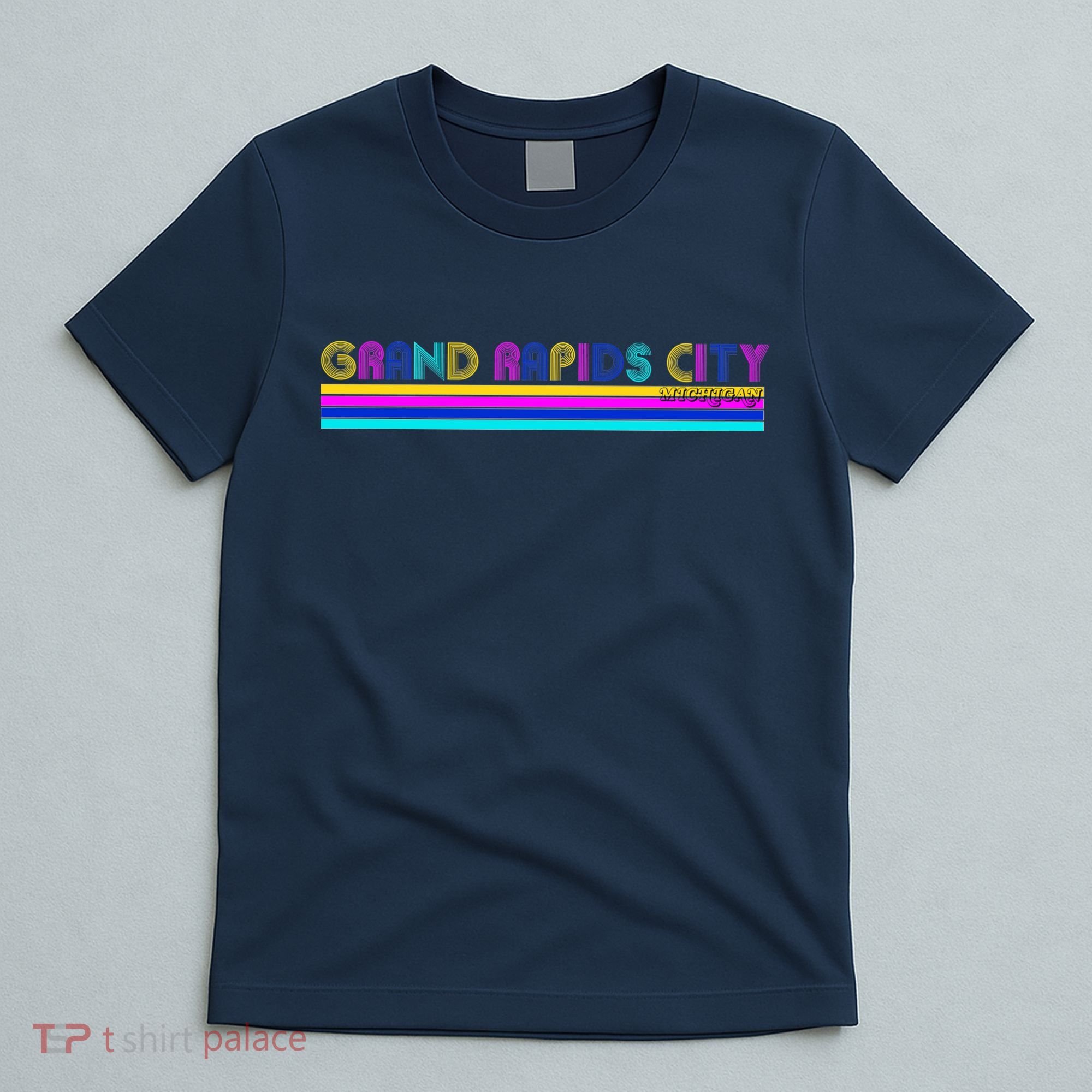 Grand Rapids City Michigan Retro Logo T-Shirt