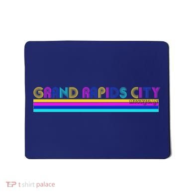 Grand Rapids City Michigan Retro Logo Mousepad