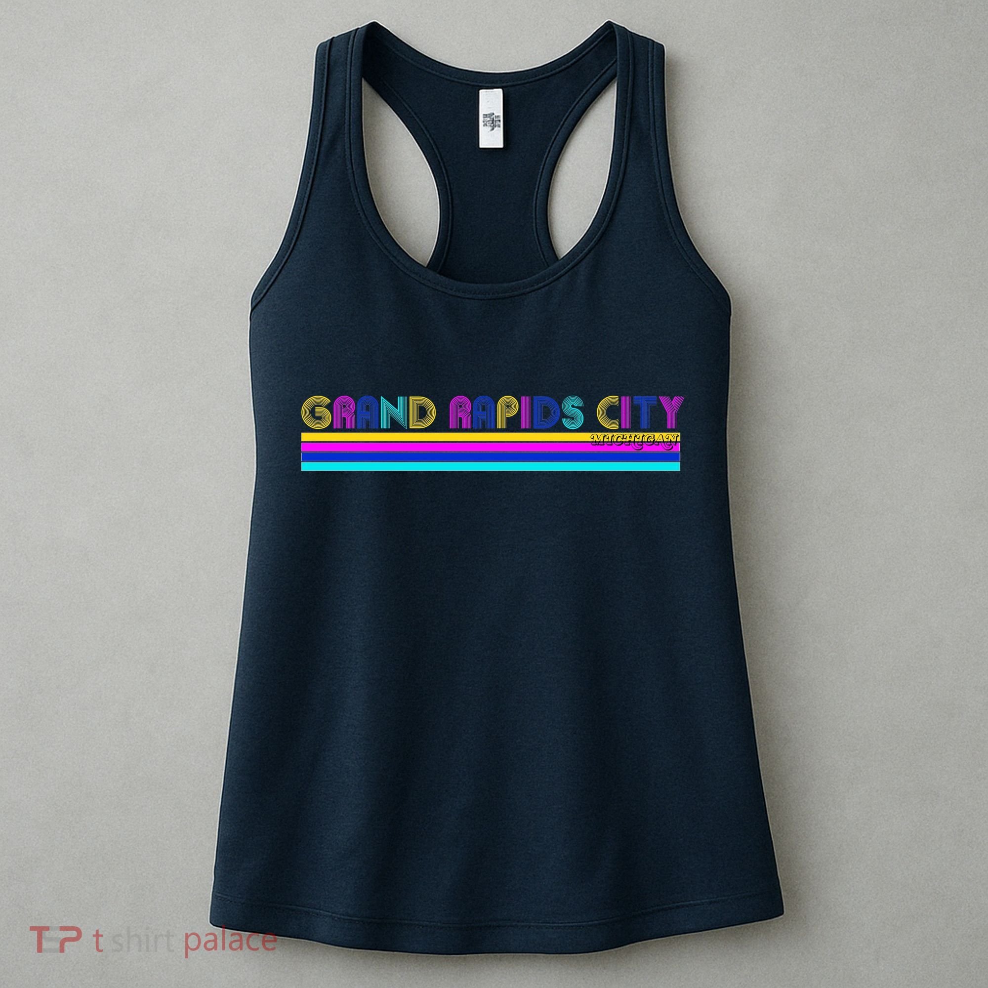 Grand Rapids City Michigan Retro Logo Women's Tank Top