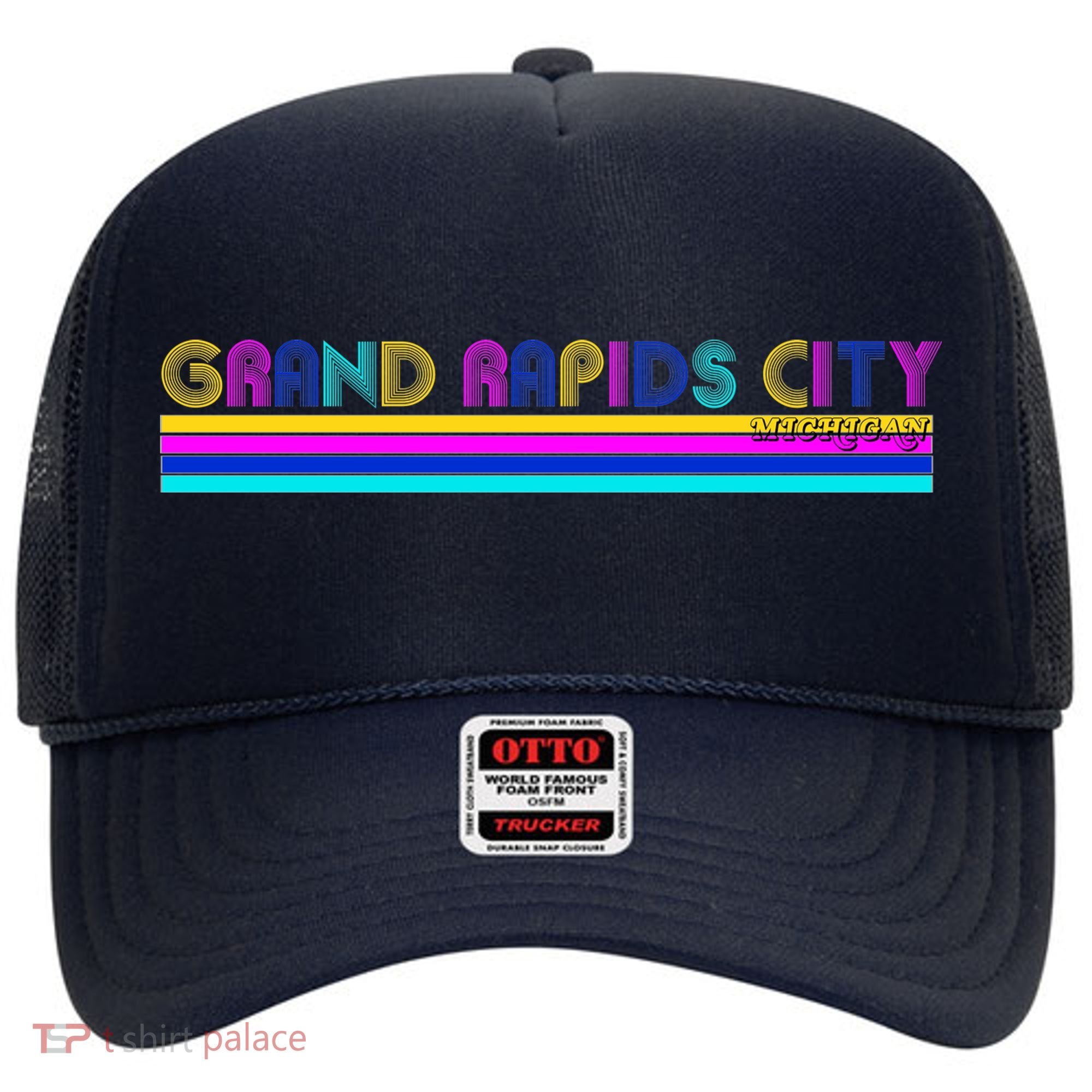 Grand Rapids City Michigan Retro Logo Hat