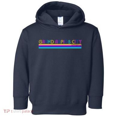 Grand Rapids City Michigan Retro Logo Toddler Hoodie