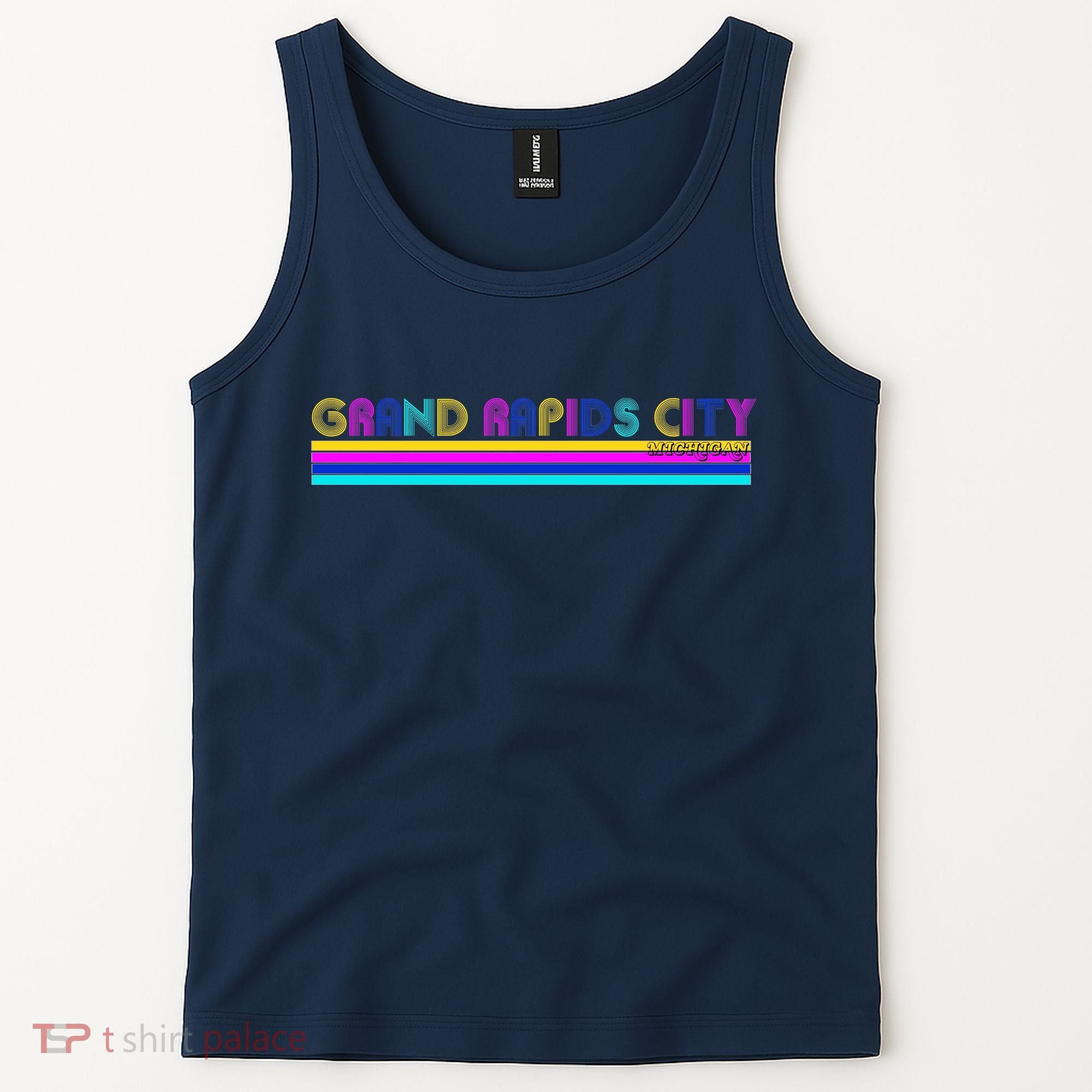 Grand Rapids City Michigan Retro Logo Tank Top
