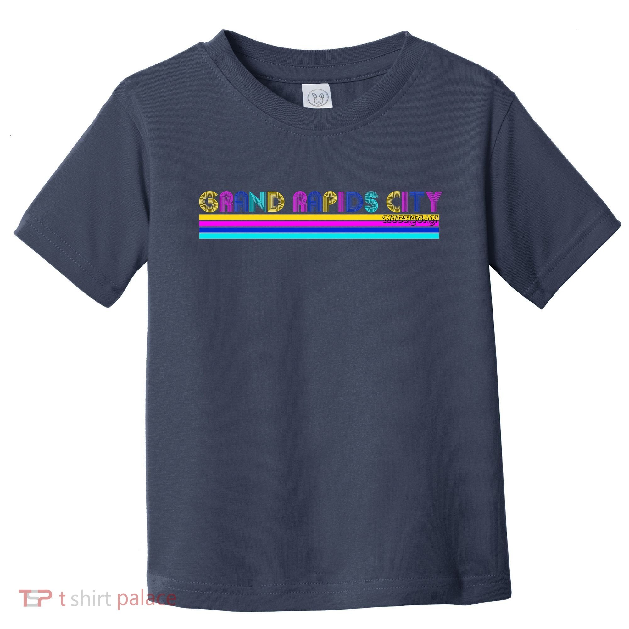 Grand Rapids City Michigan Retro Logo Toddler T-Shirt
